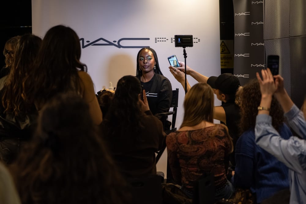 a model wearing mac makeup