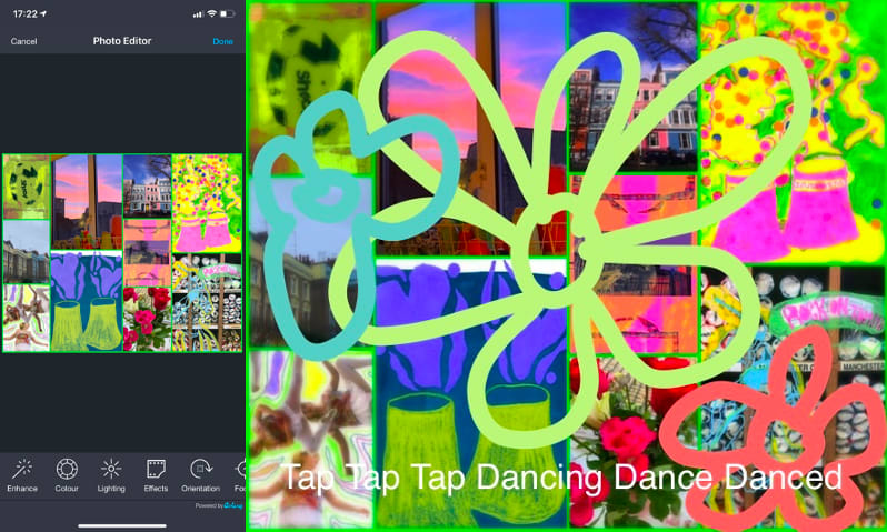 an image displaying images made with phone apps