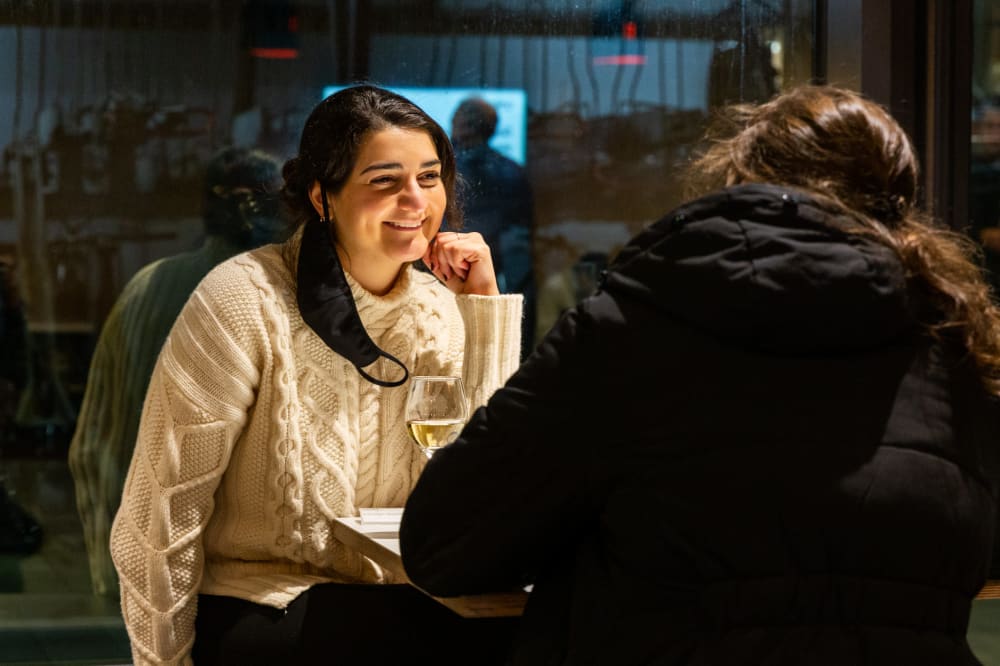 Guests chatting
