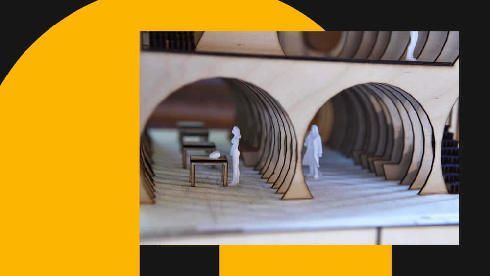 Architectural model of a building