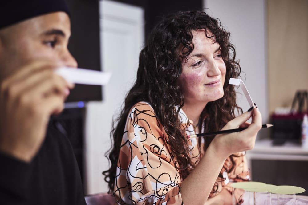 Guests creating their own perfume