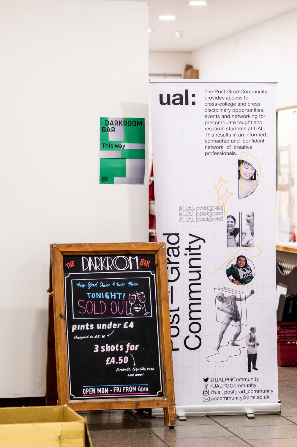 Poster display for Mixer event