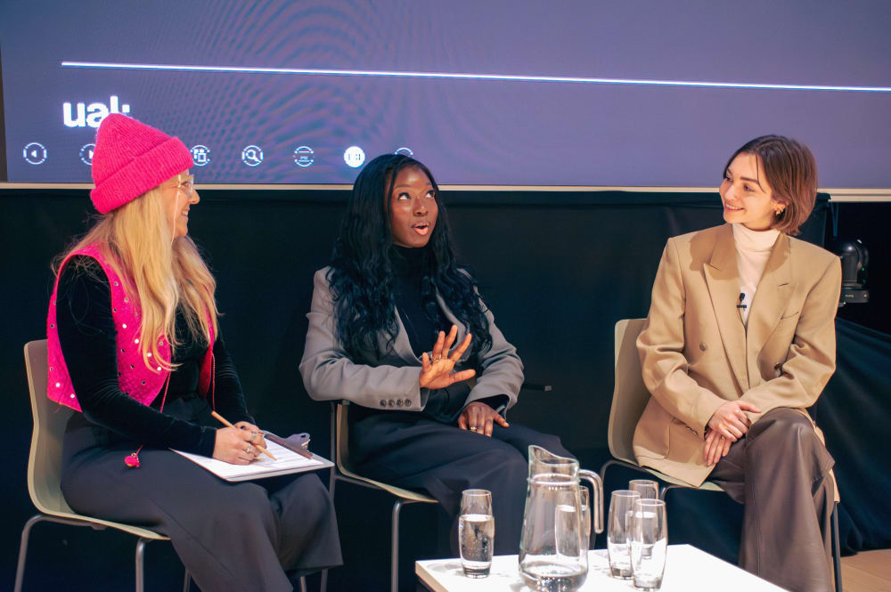 Katie, Giovanna and Kaela during the panel discussion