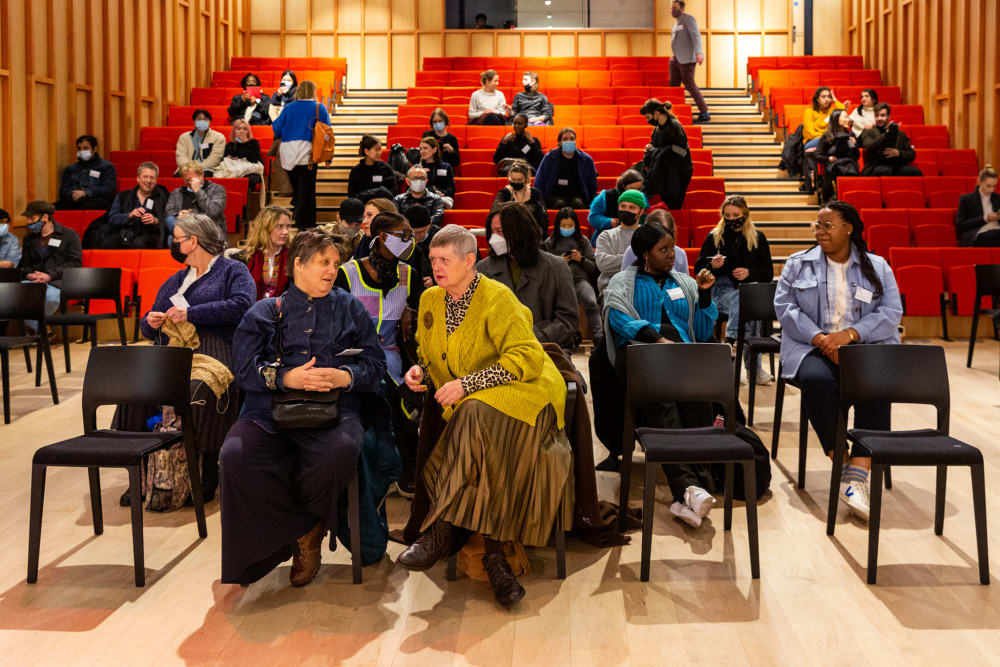 Guests in the lecture theatre at Camberwell