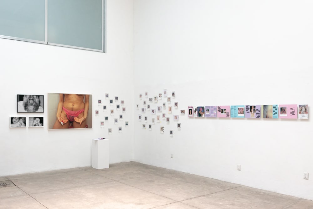 Ana's work displayed in the gallery