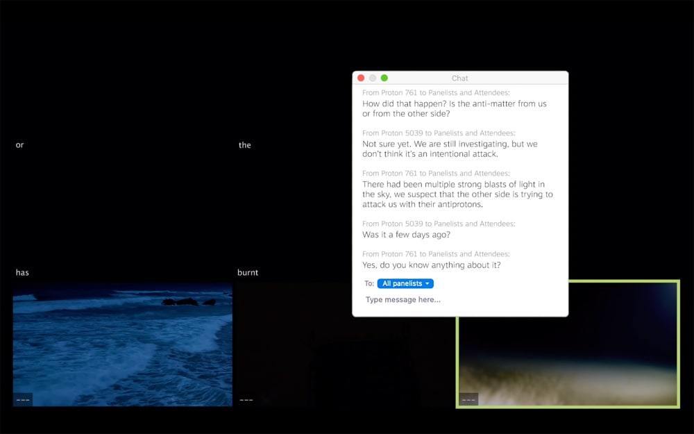 A digital screenshot of an online chat message