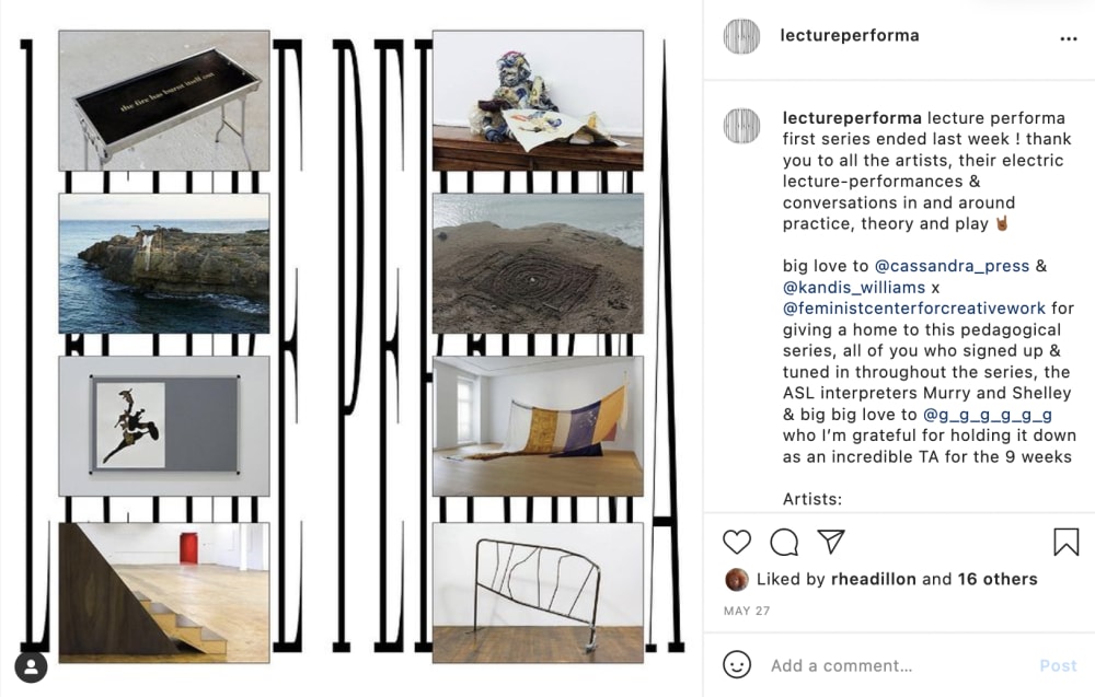 a screen shot from instagram displaying multiple images