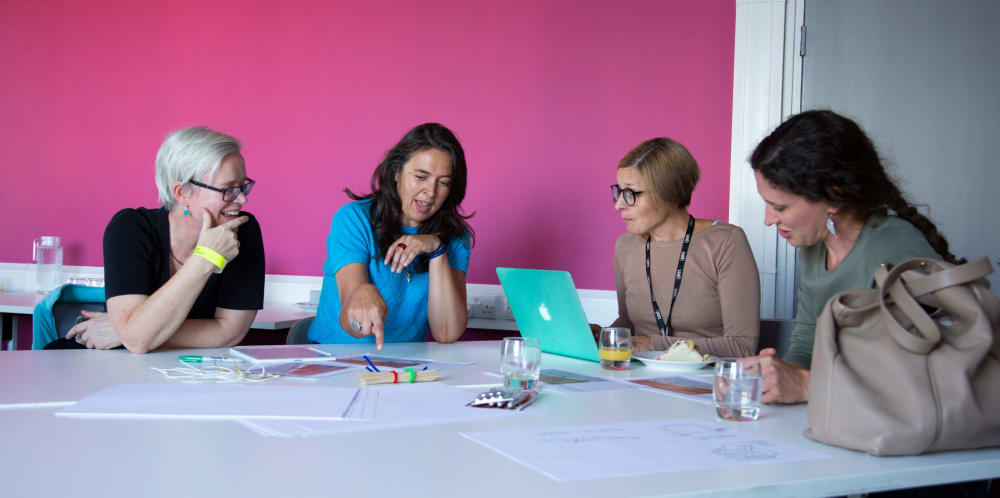 A discussion at the Social Design Institute workshop