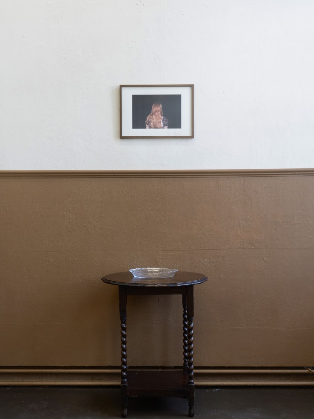 Picture of a girl on a white wall