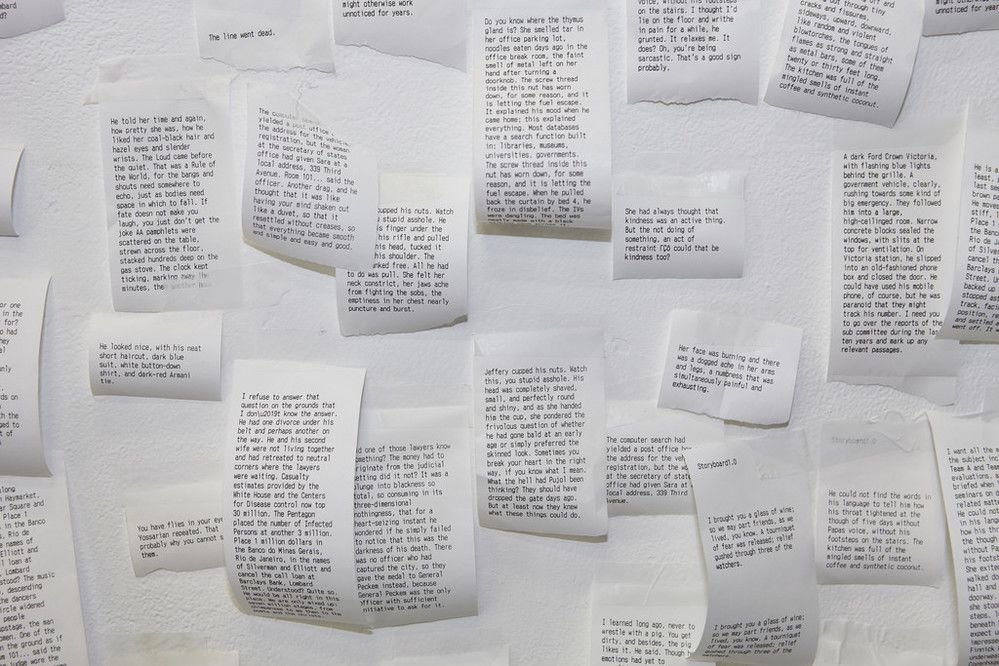 Wall Installation about storytelling by Sean Anthony Murphy