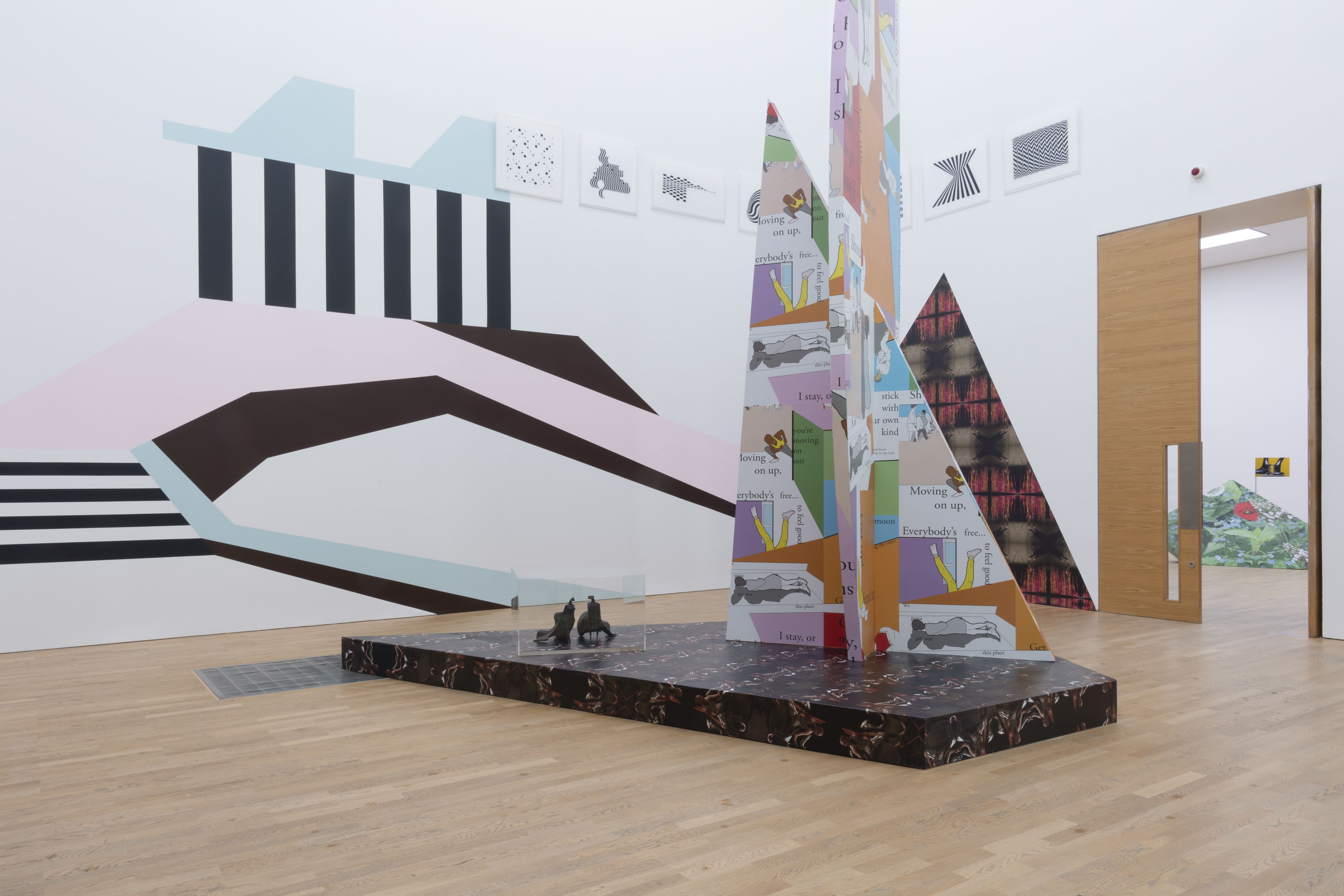 A colourful art installation