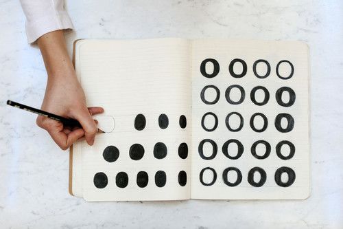 Sketchbook by Marion Bisserier during her Internship at Pentagram, Alys Tomlinson