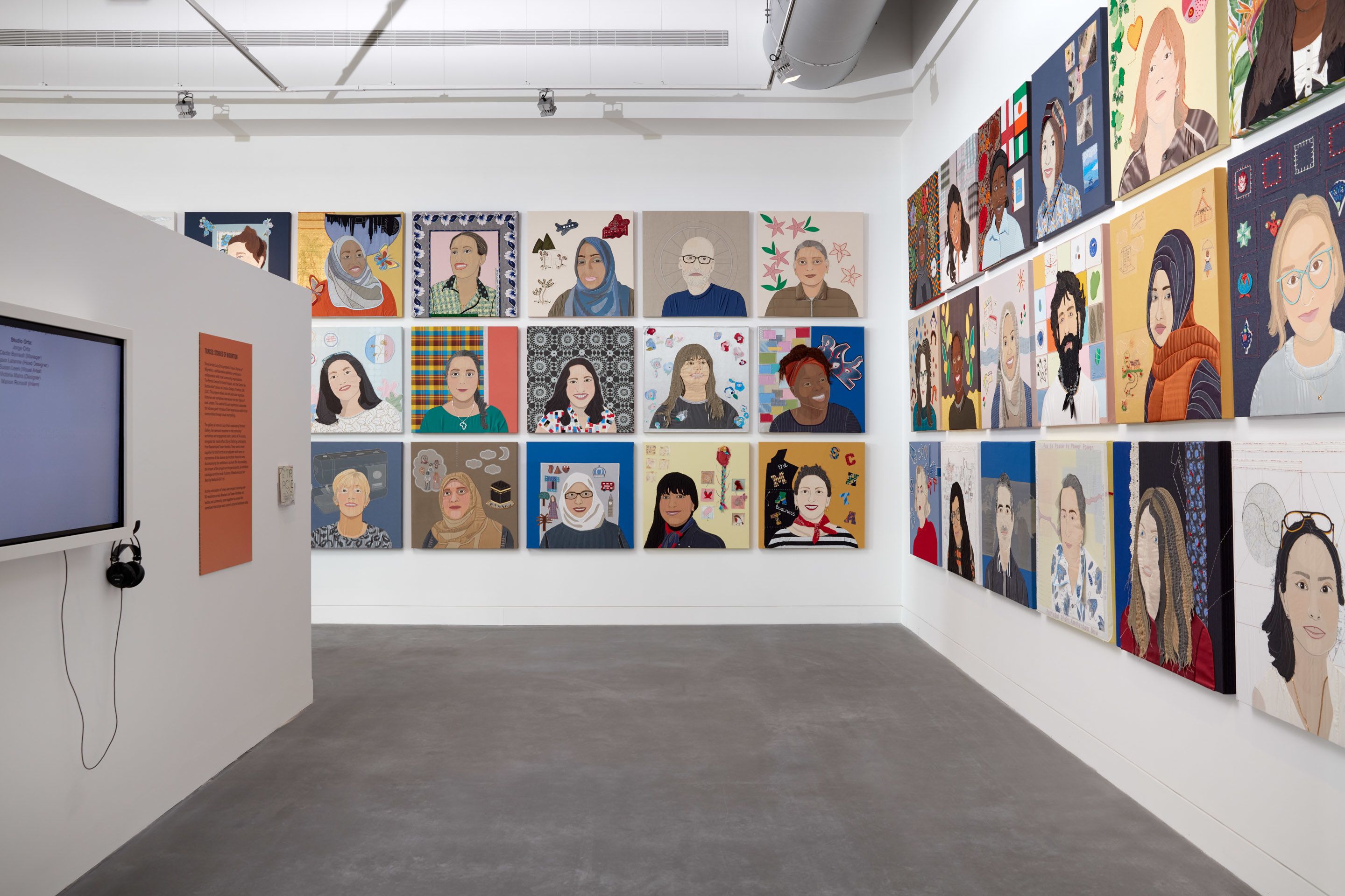 Portraits at the Designed for Life exhibition