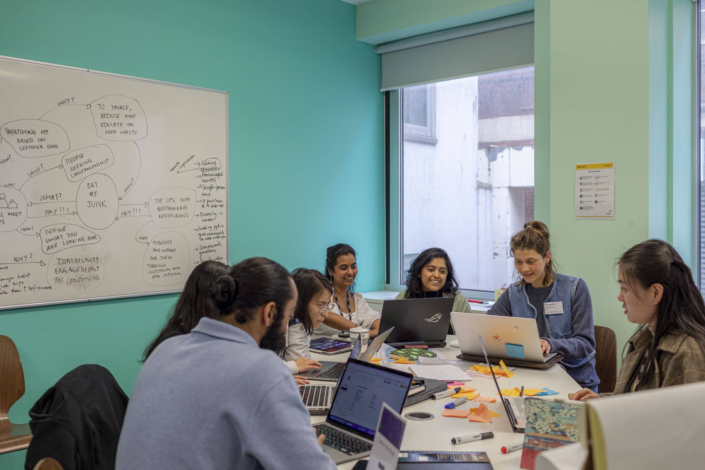 Students sitting at a table
