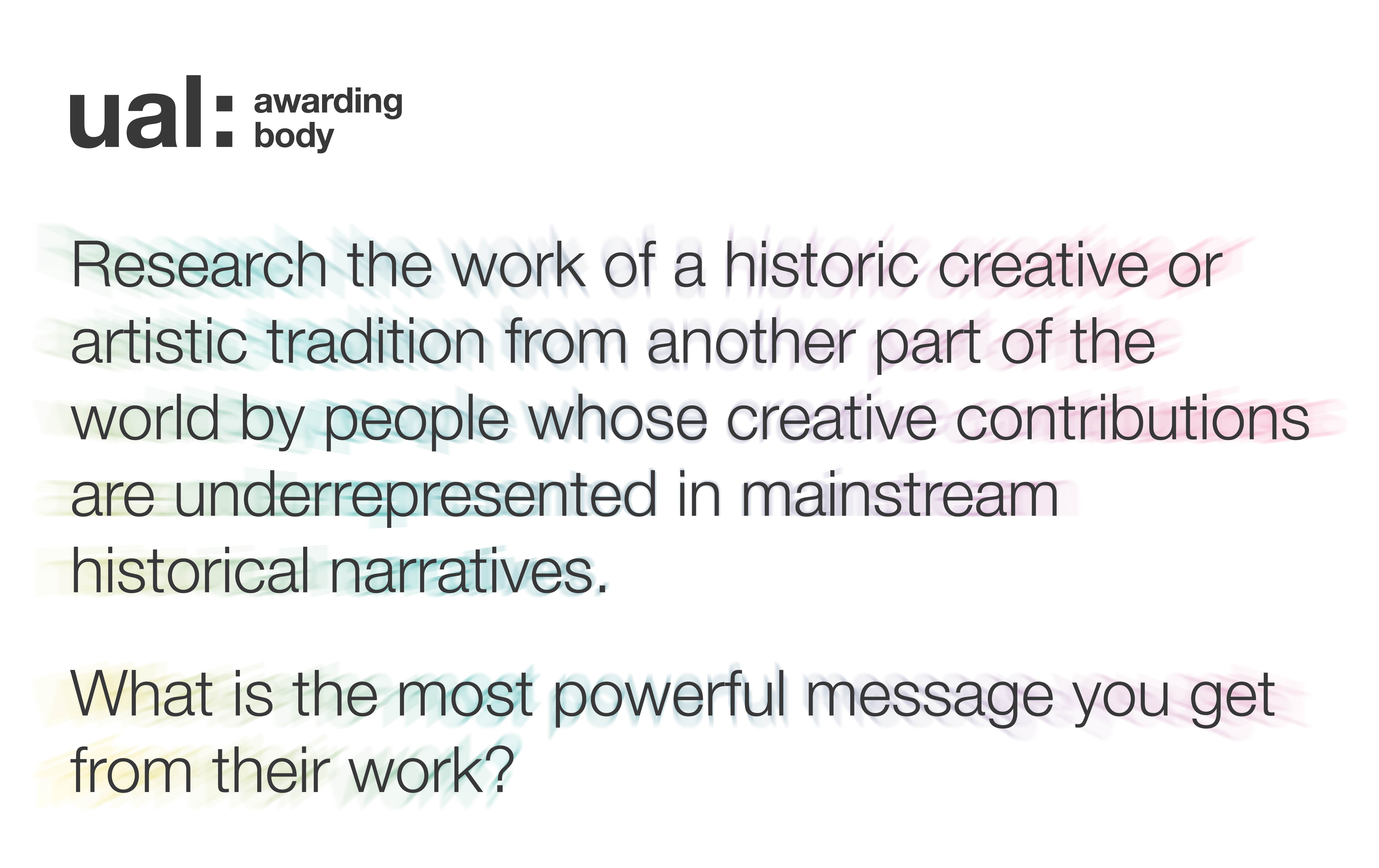 Research the work of a historic creative or artistic tradition from another part of the world by people whose creative contributions are underrepresented in mainstream historical narratives. What is the most powerful message you get from their work?