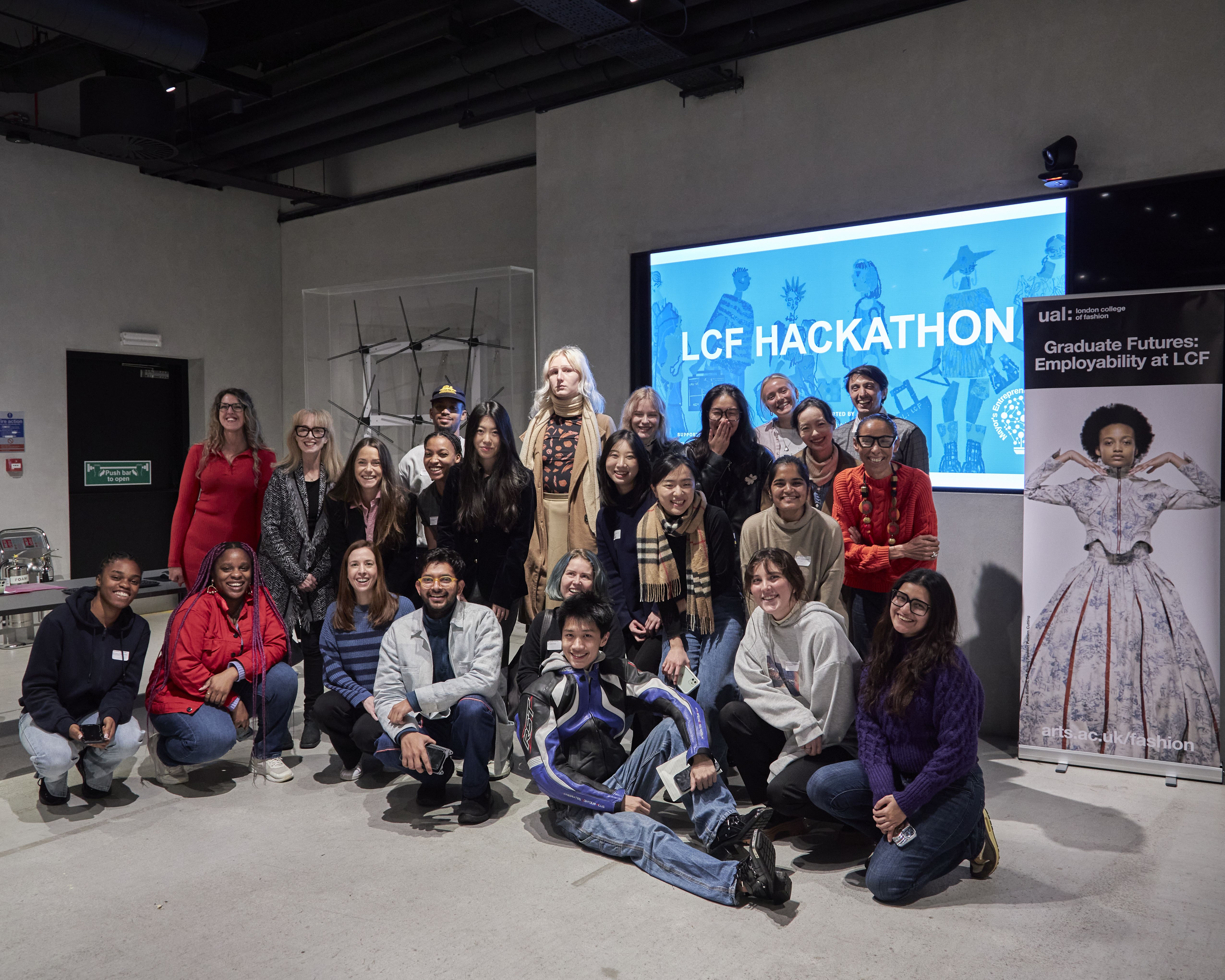A group photo of everyone who attended the LCF Hackathon.
