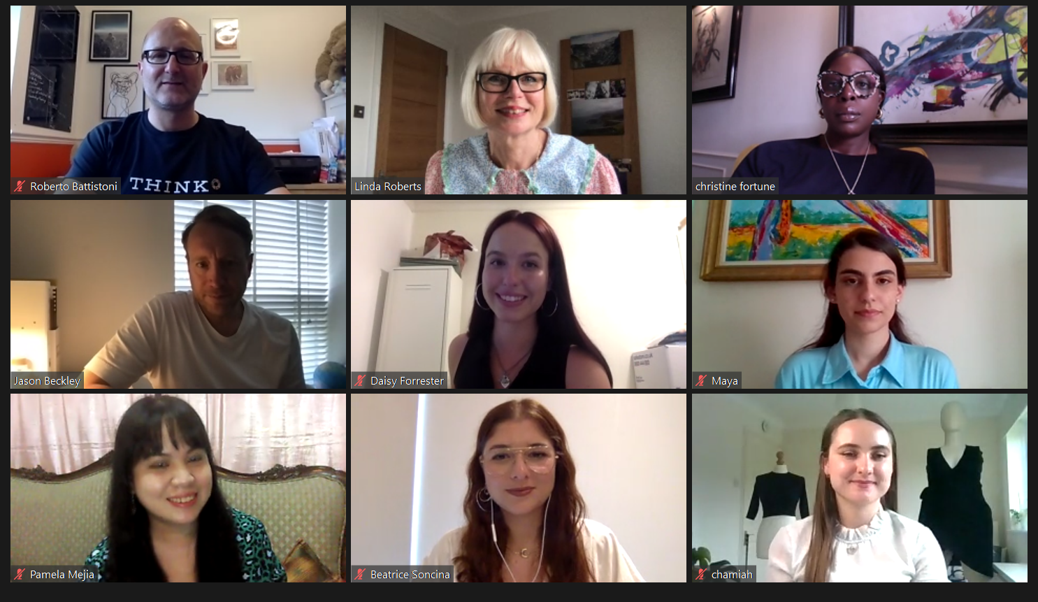 Zoom call of 6 people