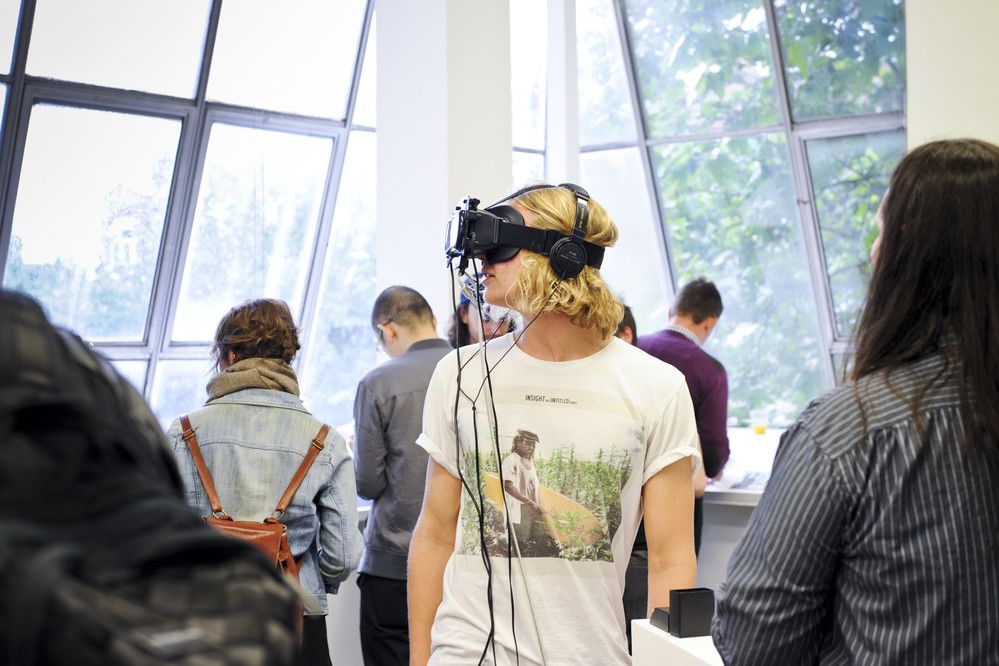 Person with a VR headset 