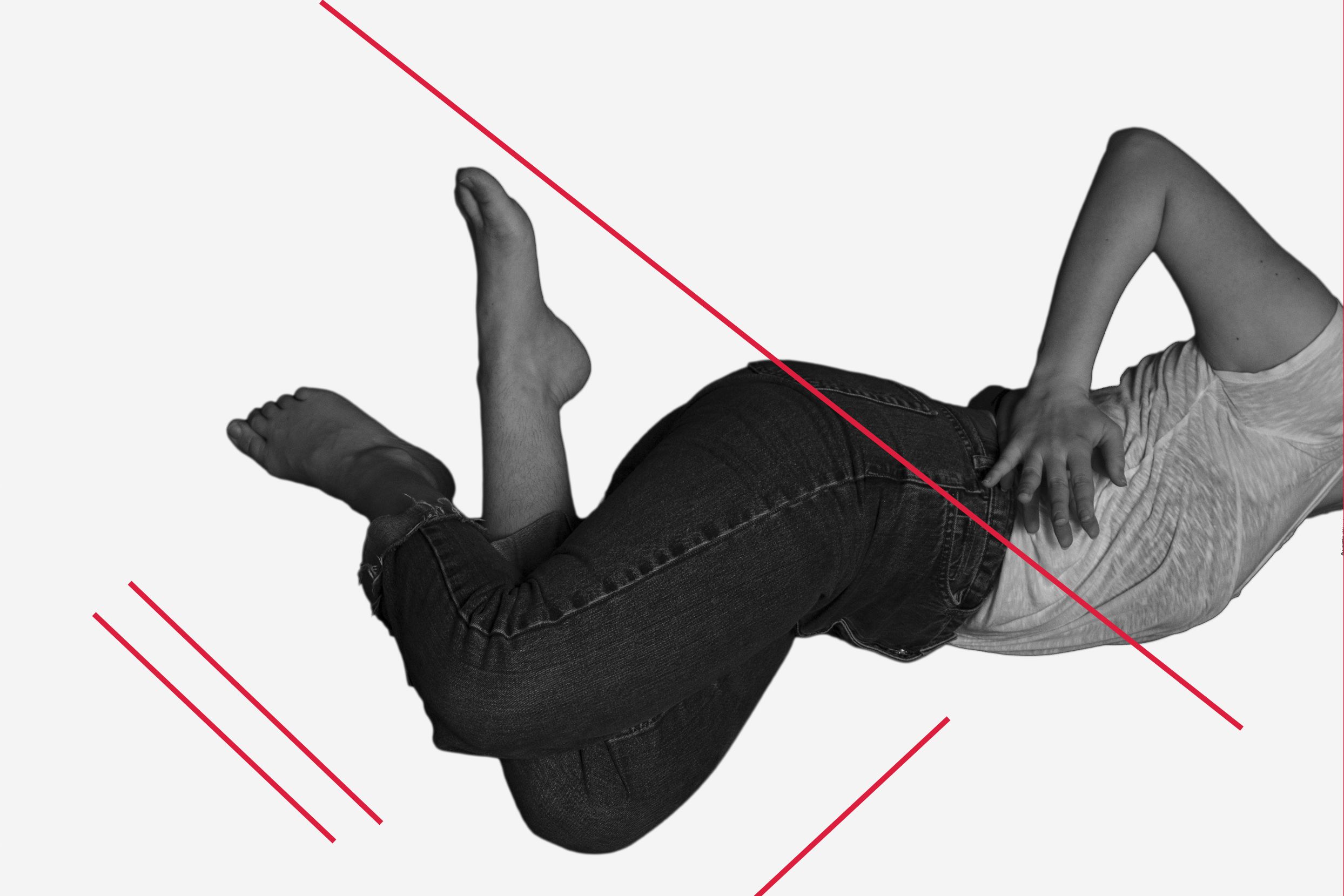 collage of photo of a clothed body with no head