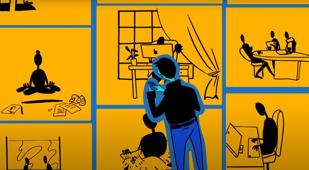 Animation by Alexandra Kostyuk, Dynamic working video stills