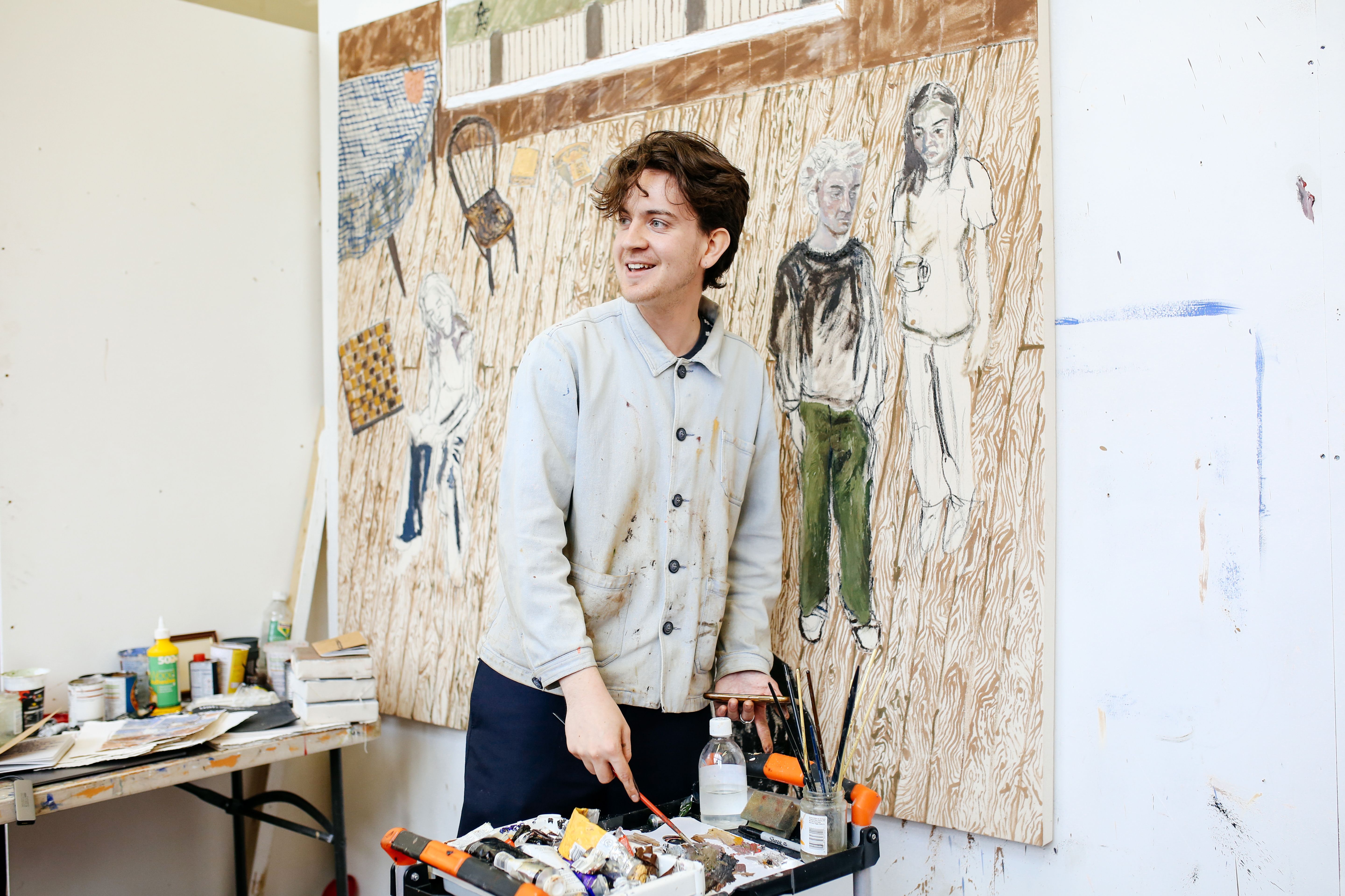 Person in art studio