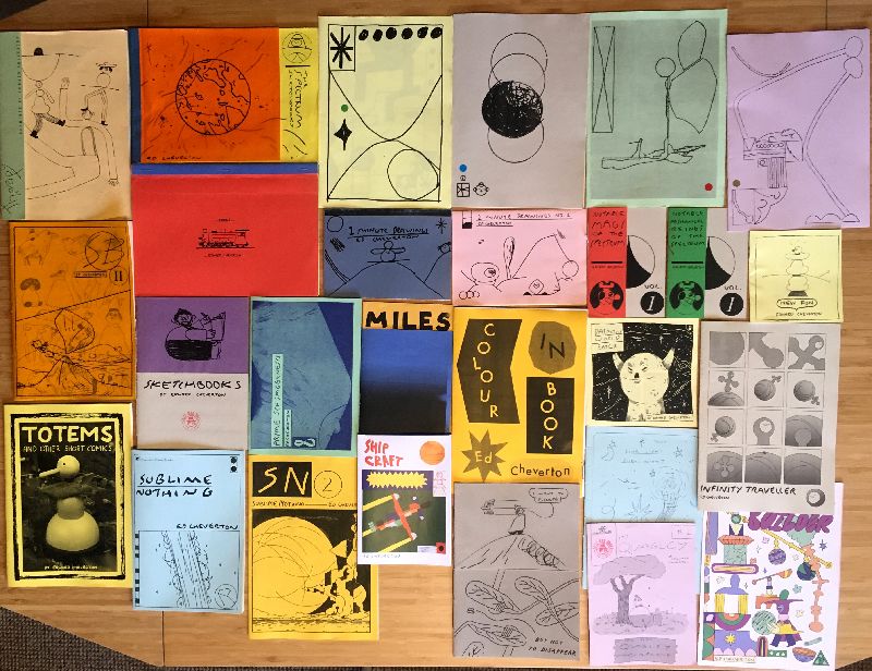 board of different zines
