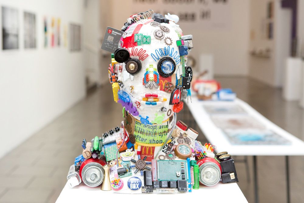 Robot portrait by Eloisa Matias, Intro/Outro exhibition © Lewis Bush