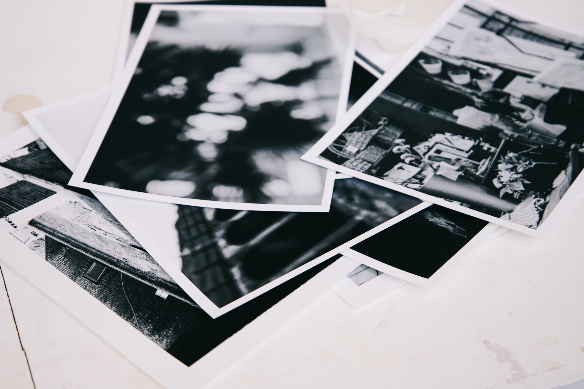 Image of a selection of photographs on table