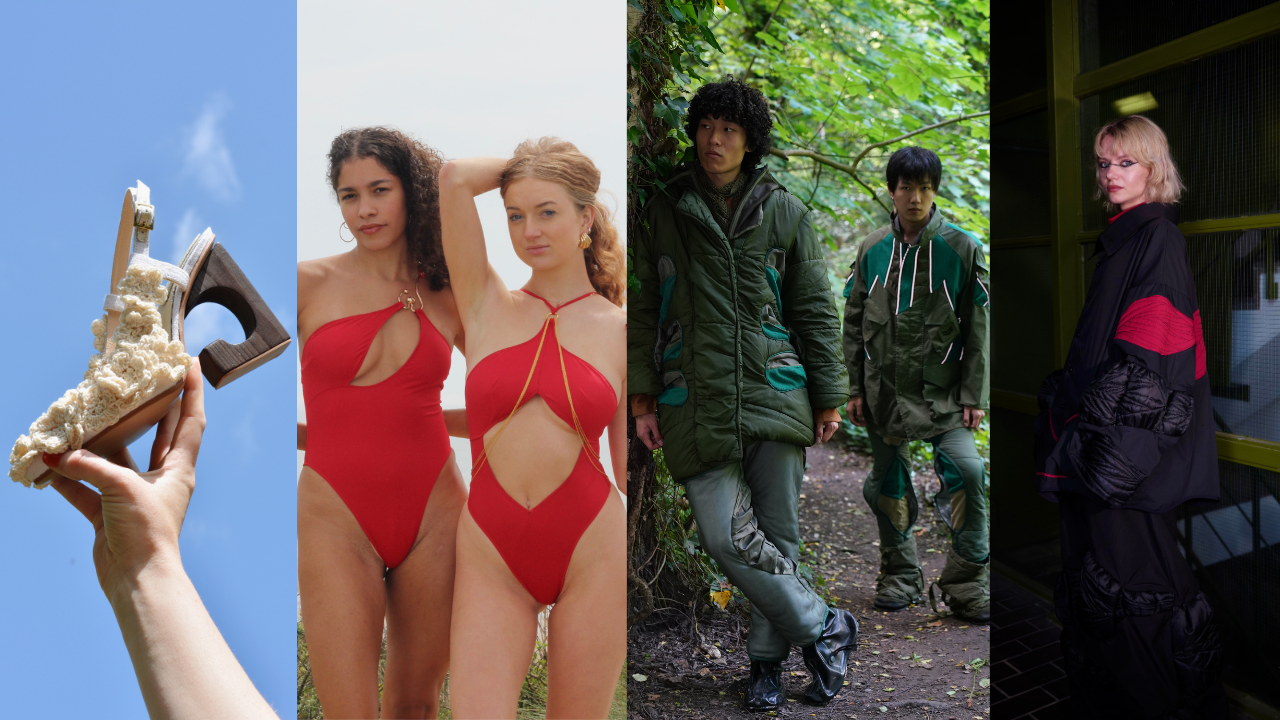 Collage of Therese, Zoe, Hanwei and Juliet's work