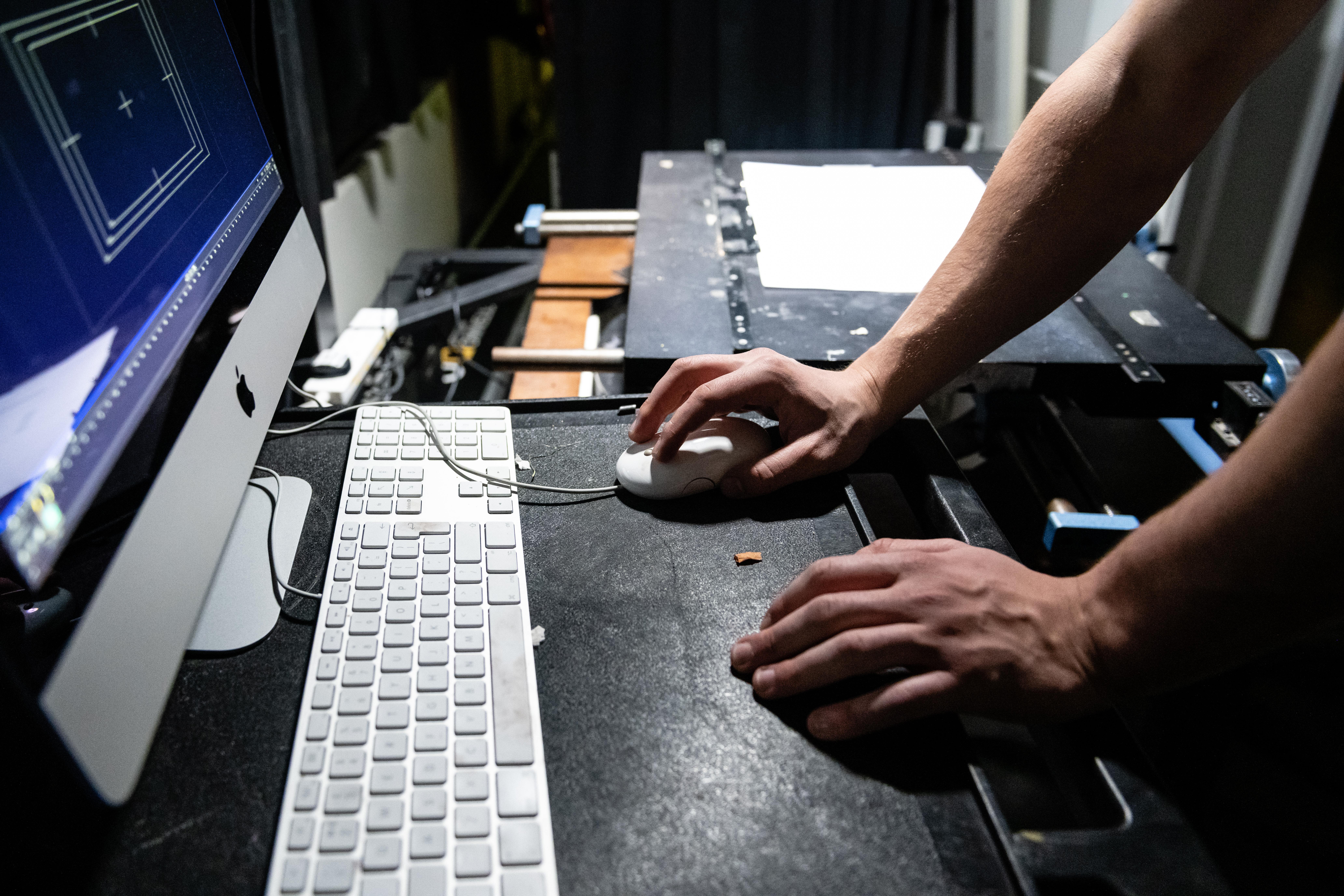Student using computer