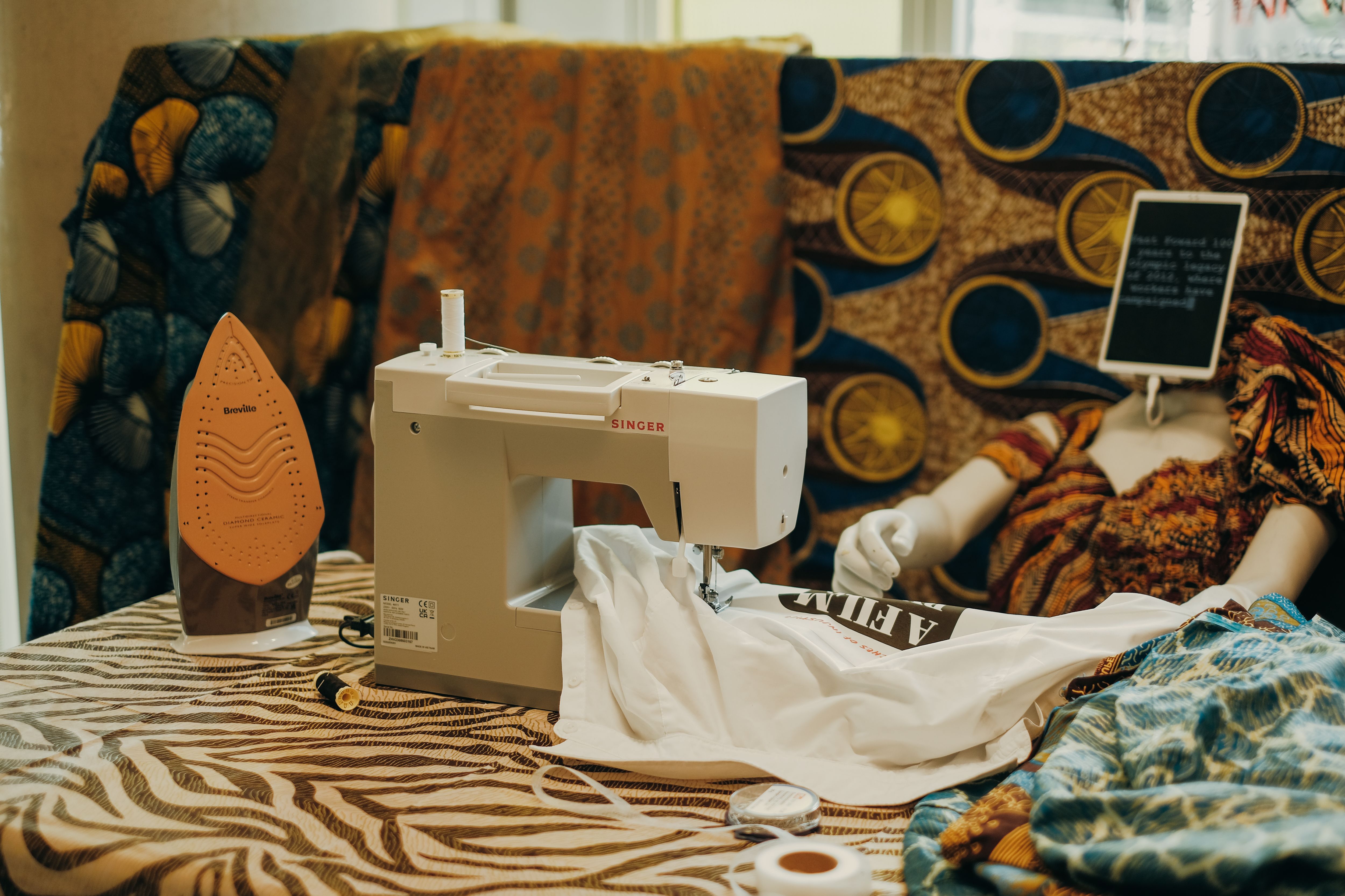 sewing machine and fabrics