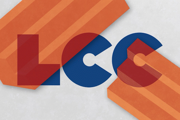 Animated gif of the LCC Shows 2022 identity.