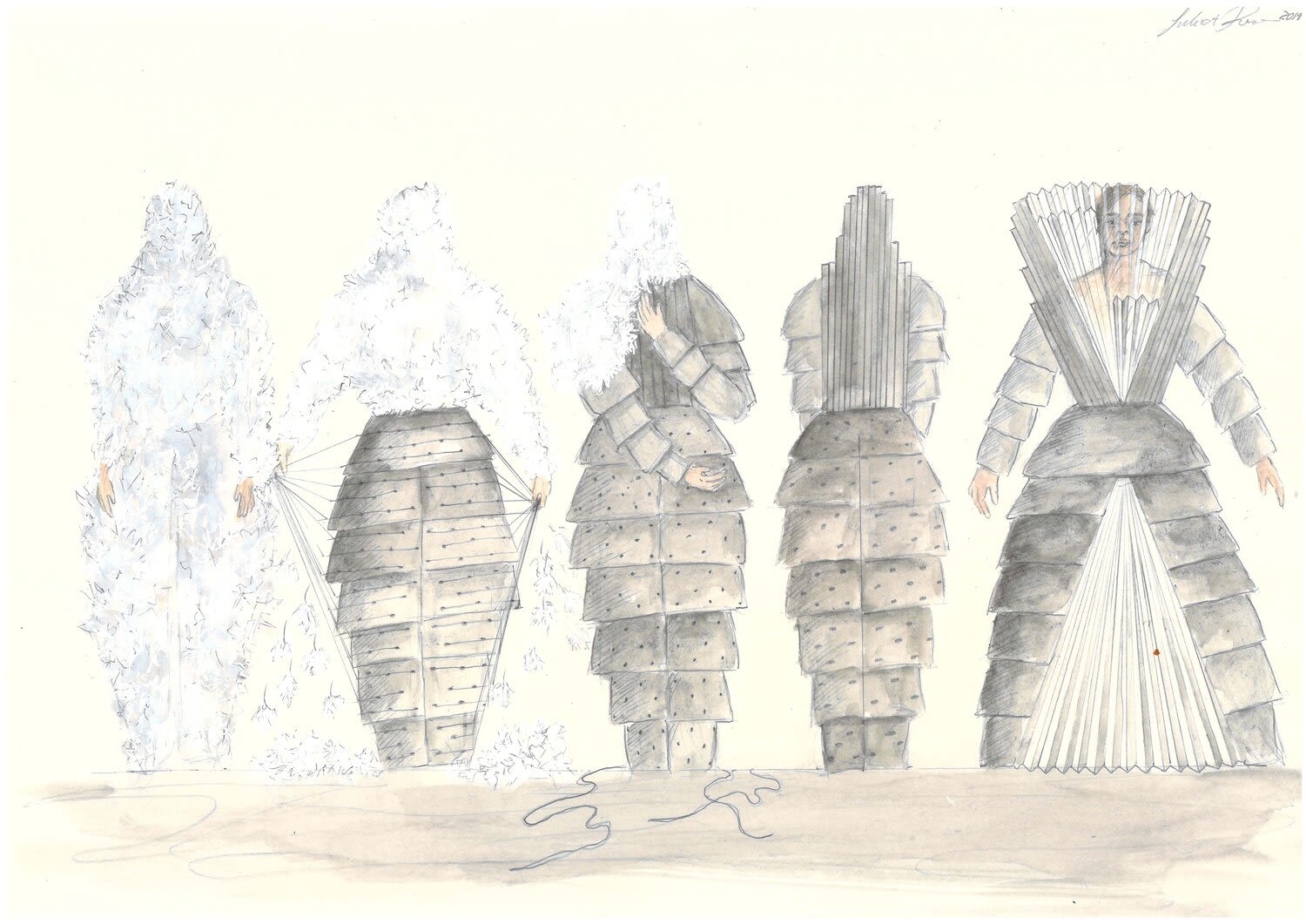 Illustration of Juliet Dodson's 'Metamorphosis' Costume