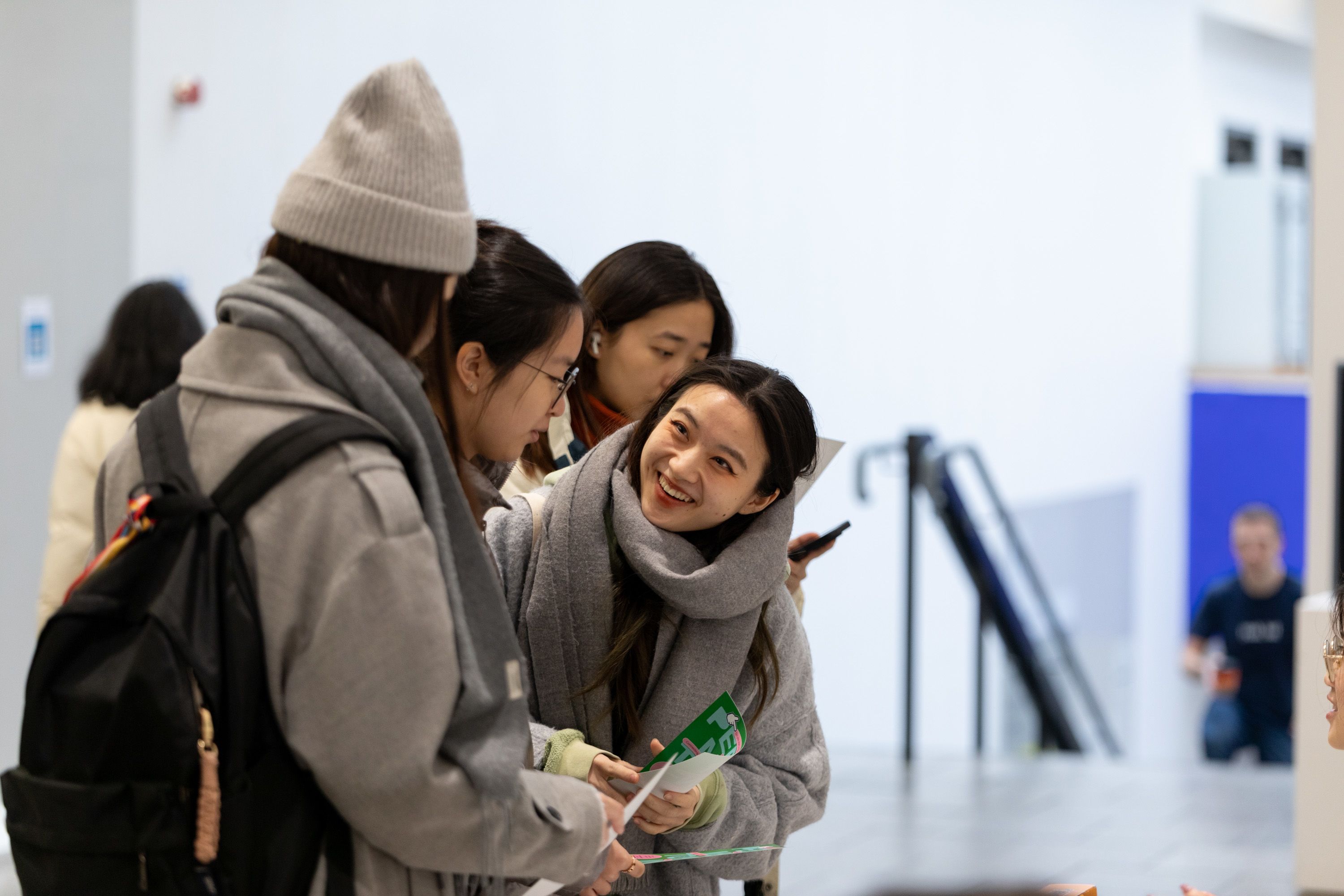 group of people talking