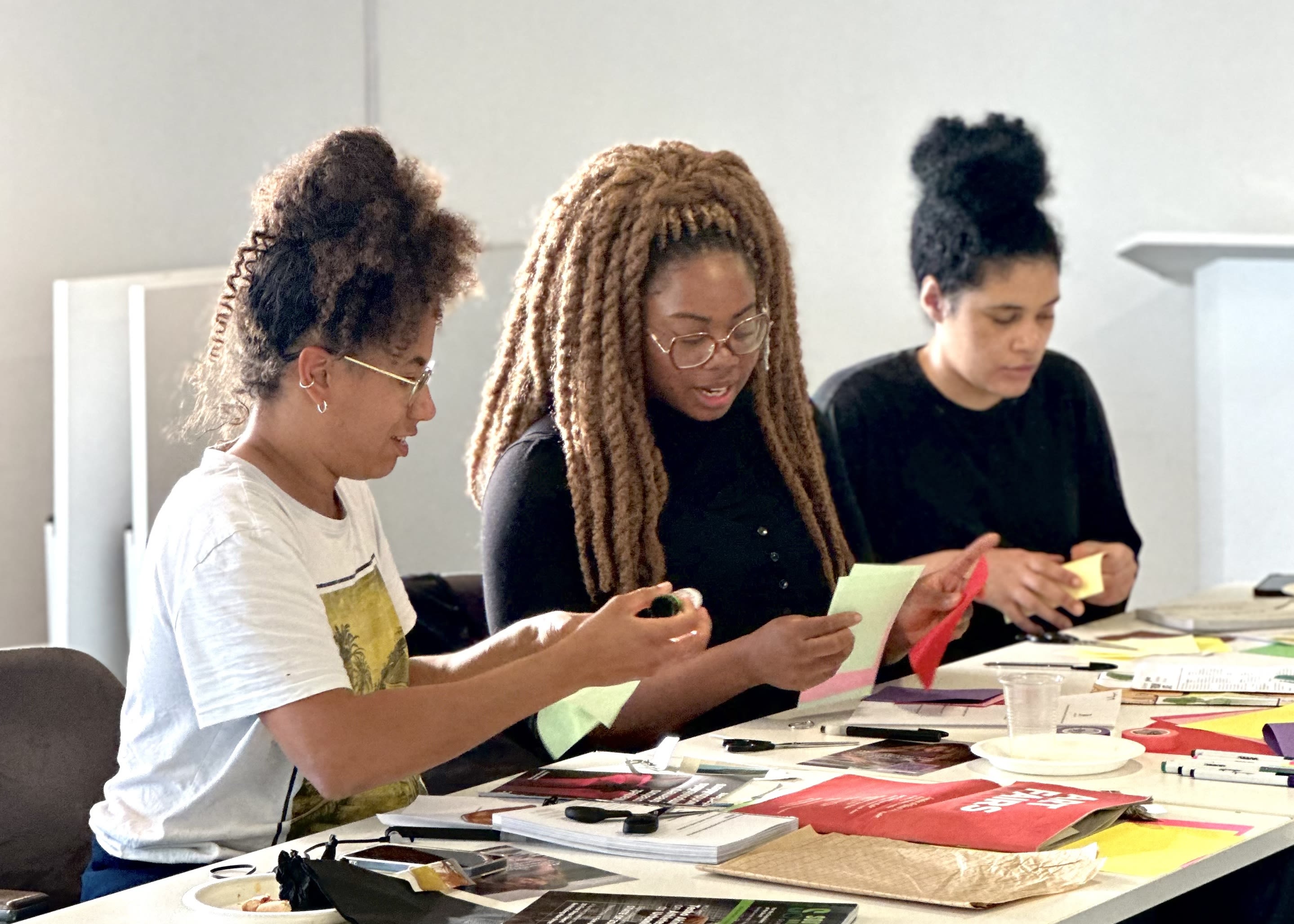 Photograph of students in a workshop
