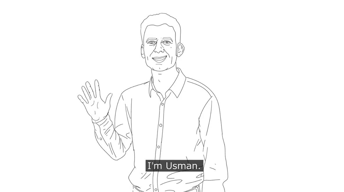 illustration of man waving