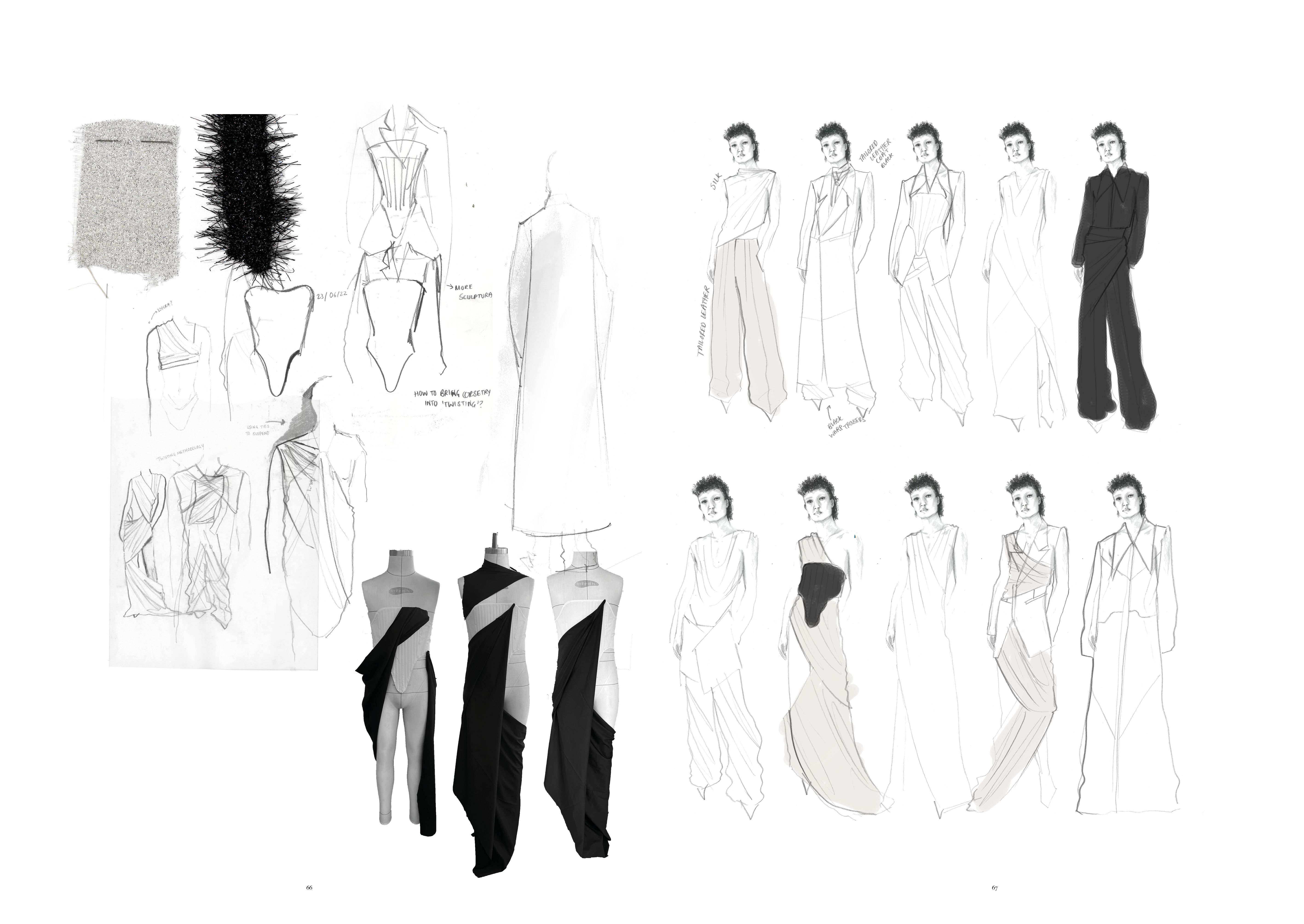 Garment sketches of 'Genesis' collection