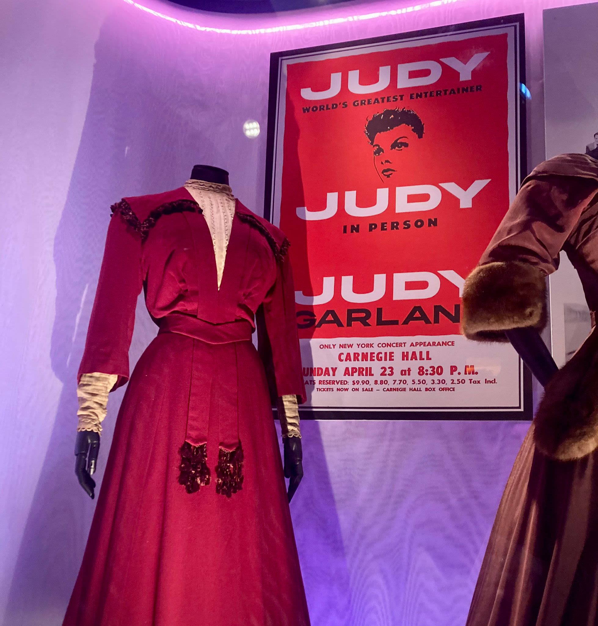 Image of Judy Garland's red floor length dress