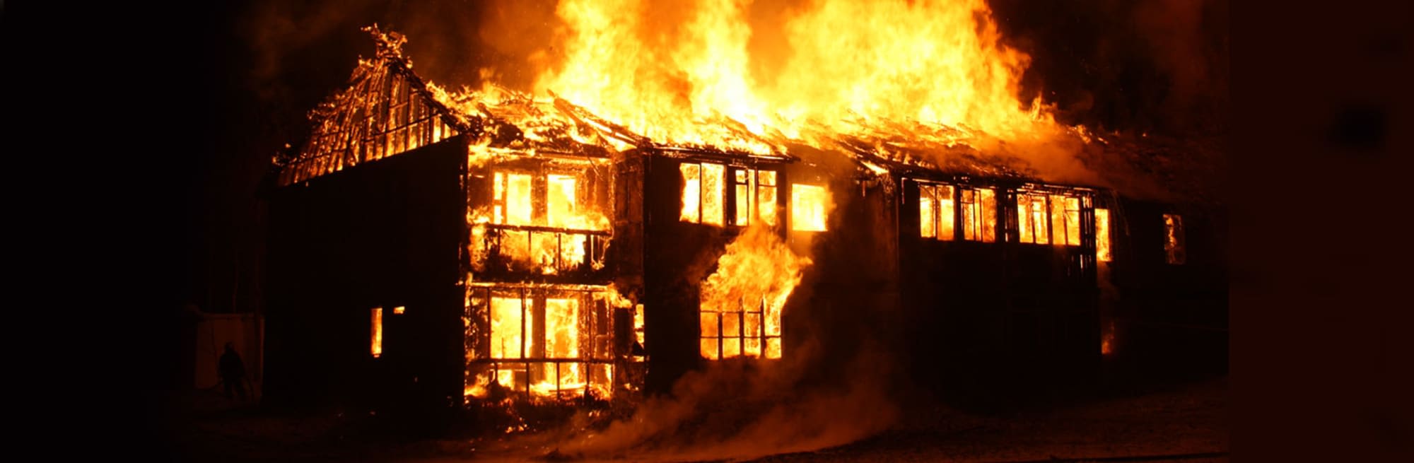 image of a burning building