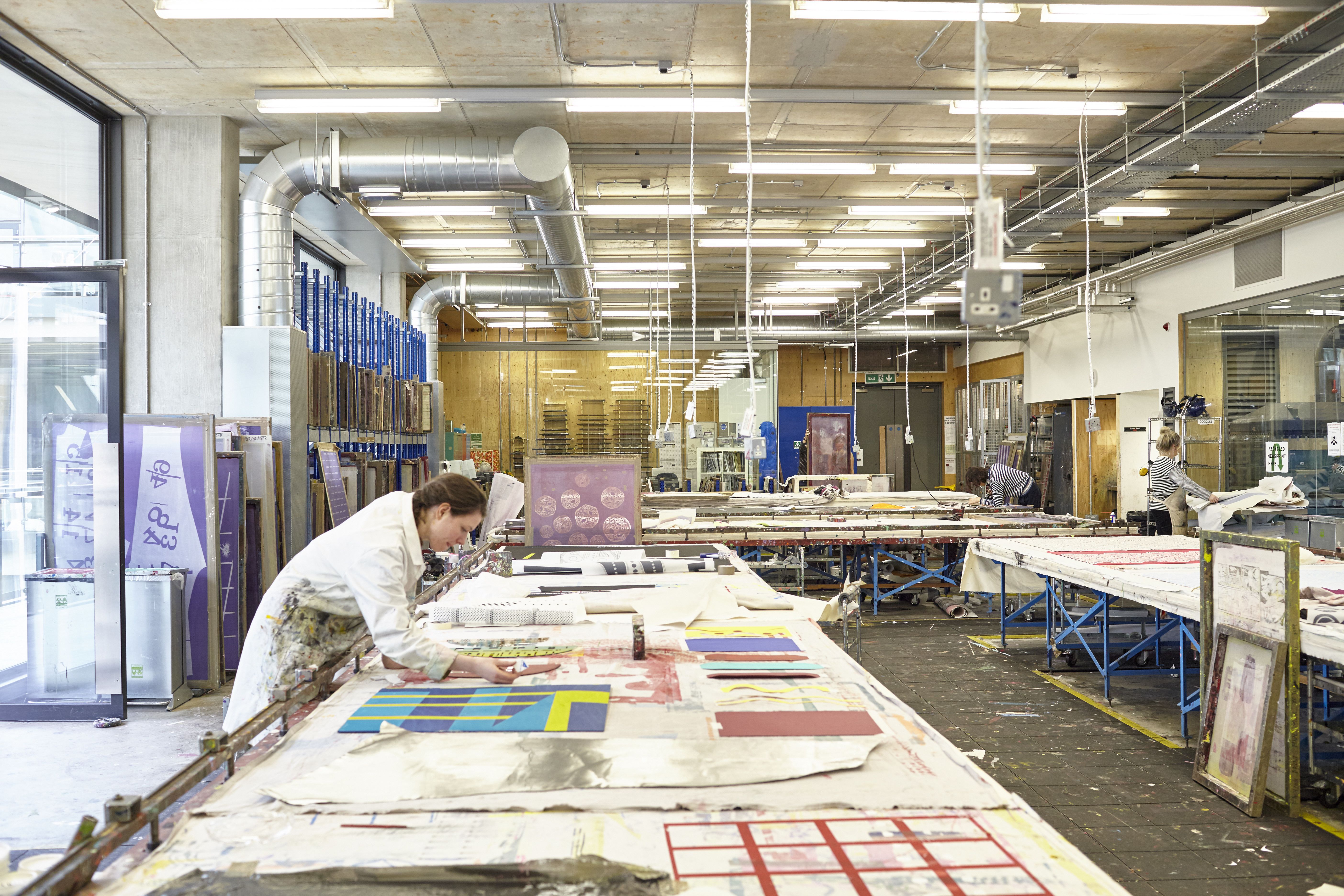 Textile studio at Central Saint Martins