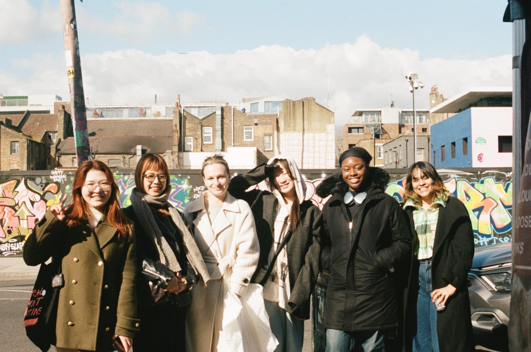 a group of students posing for a photo