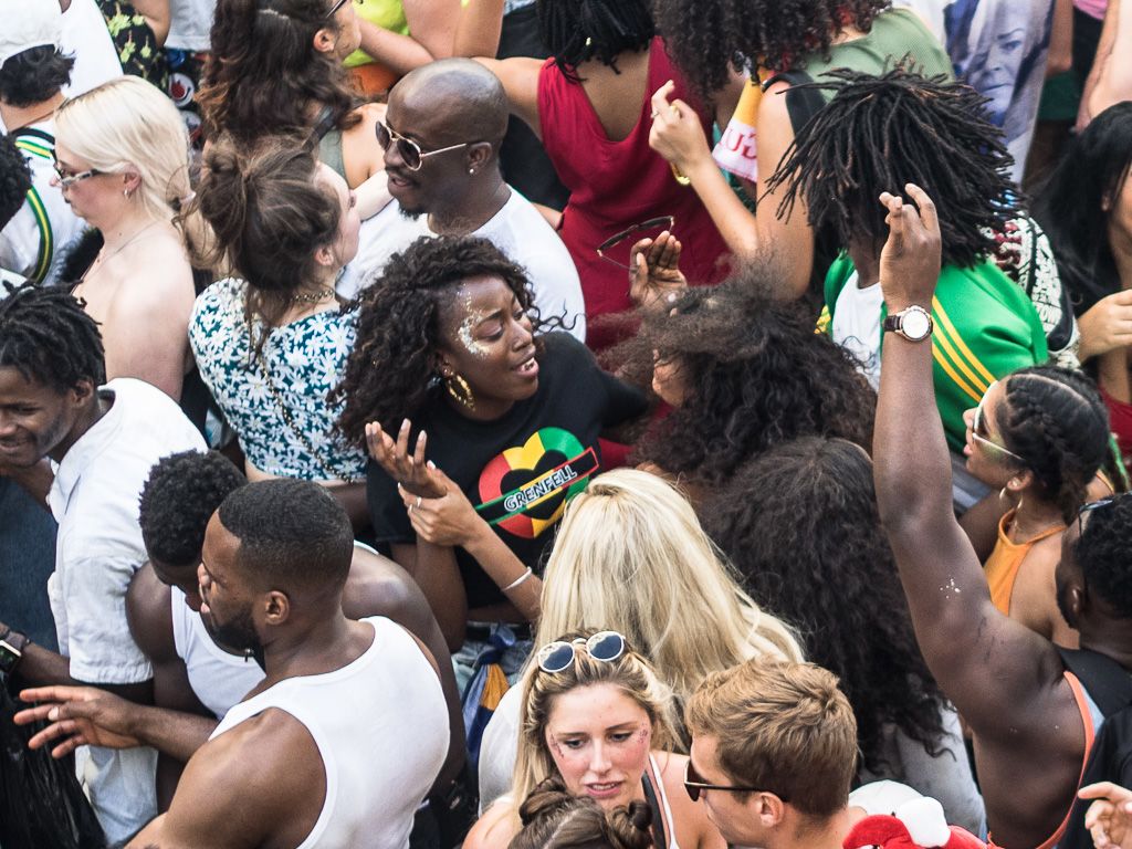 People dancing at Notting Hill Carnival