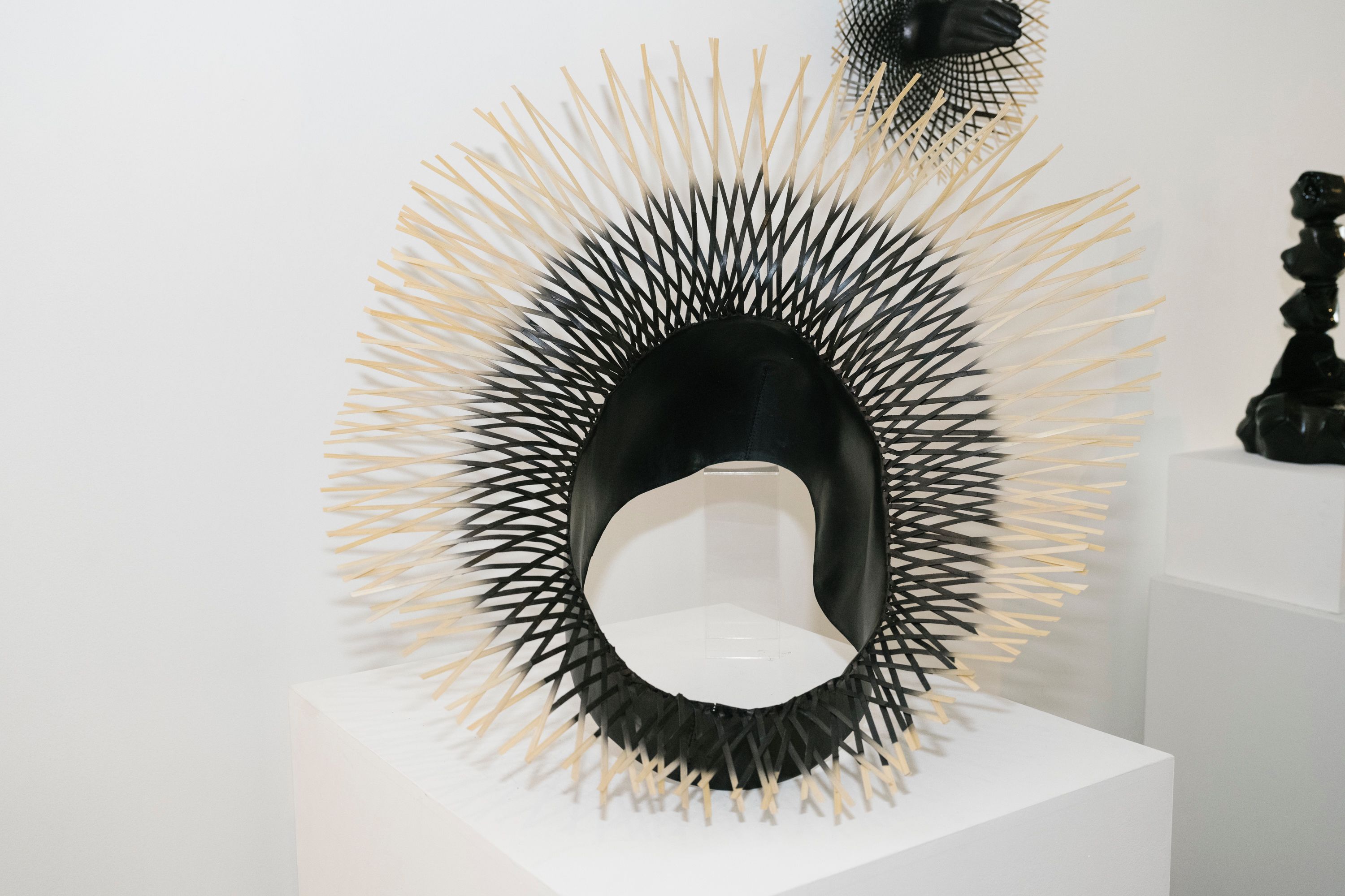 Artwork which are colours of black, white and off white.