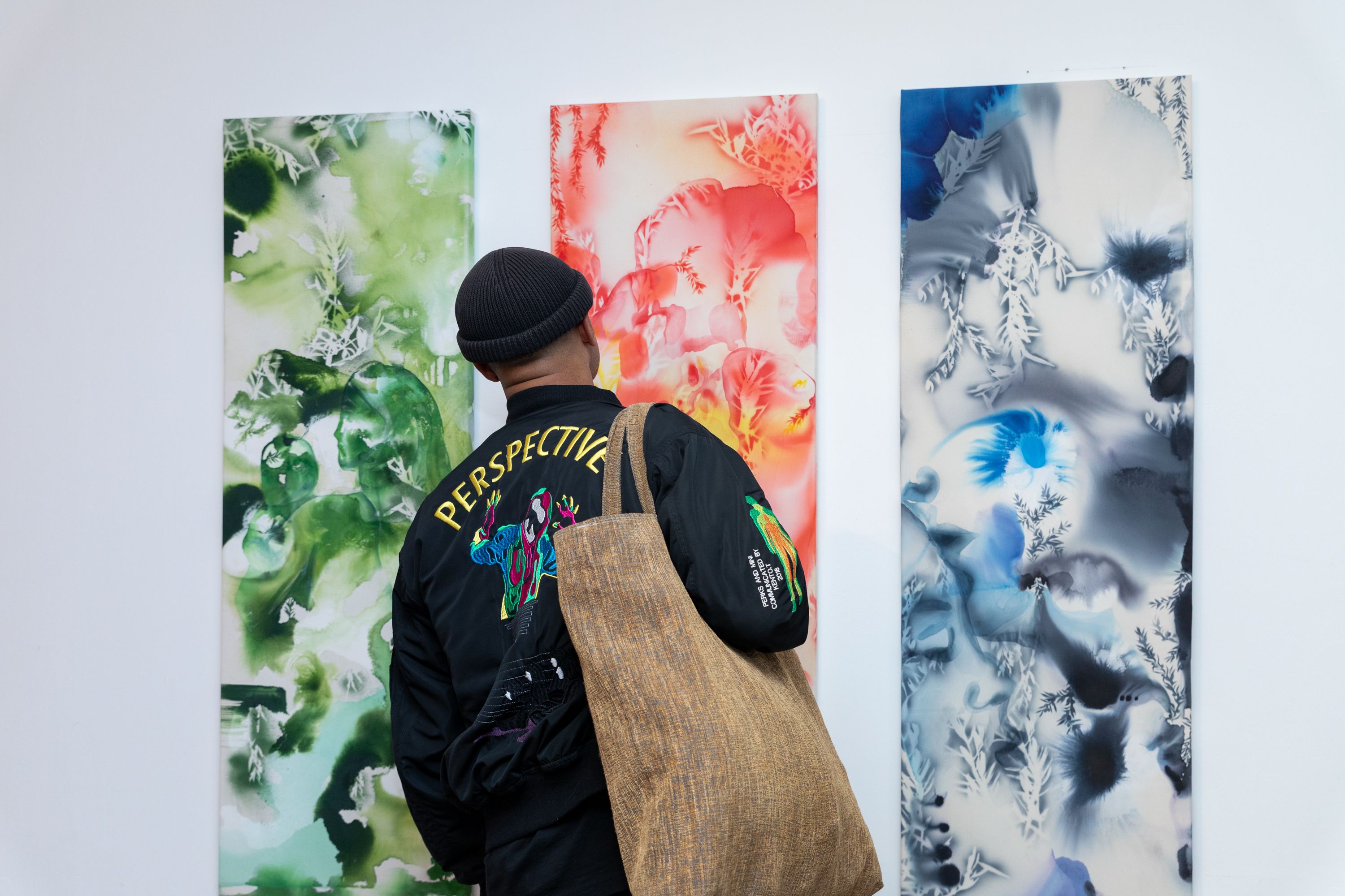 Guest looking at work