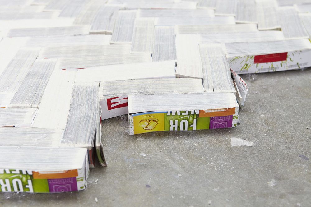 nstallation with paper blocks by Emilia Napoletani