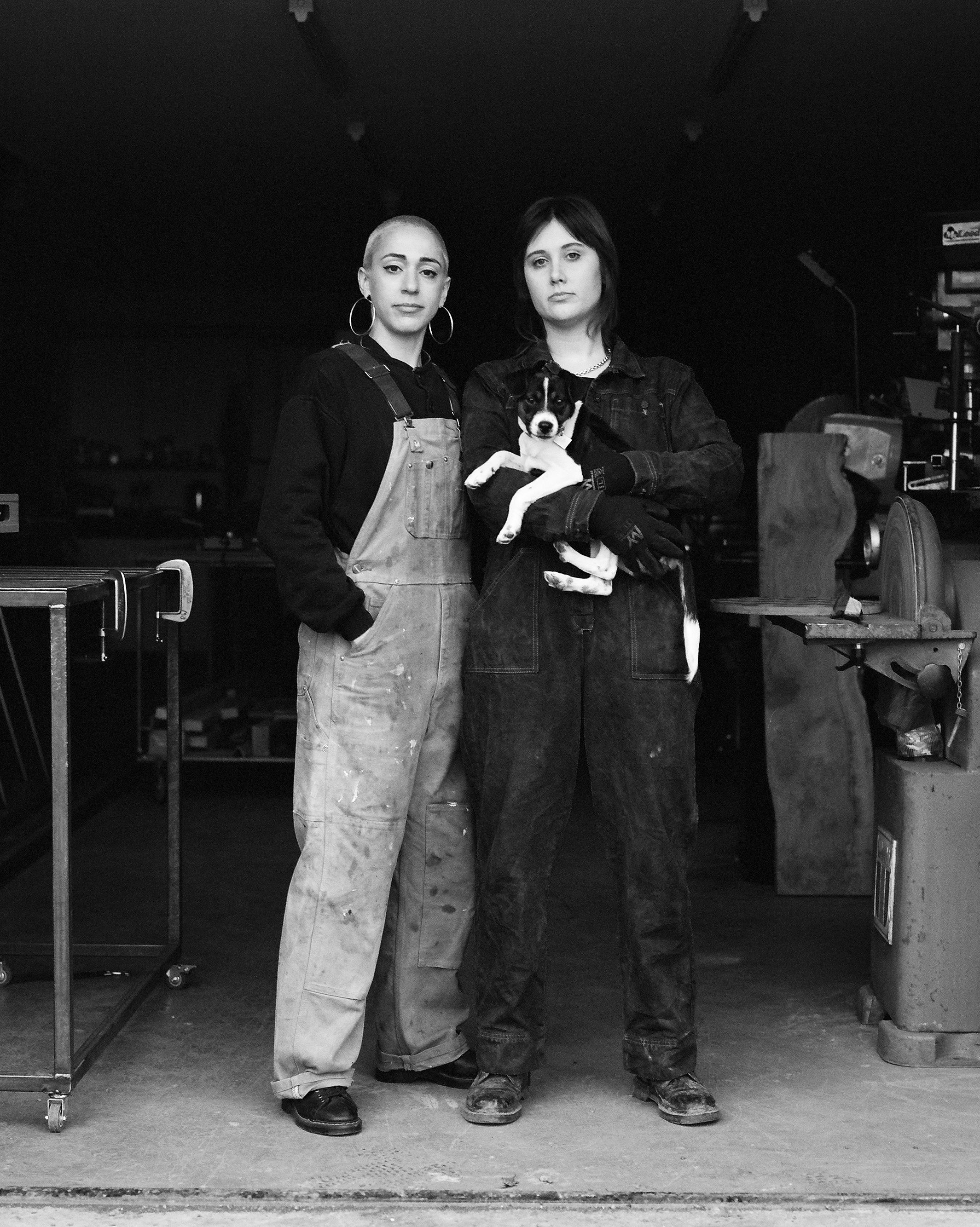 RubinoWilson founders Daniela Rubino and Lauren Wilson black and white portrait