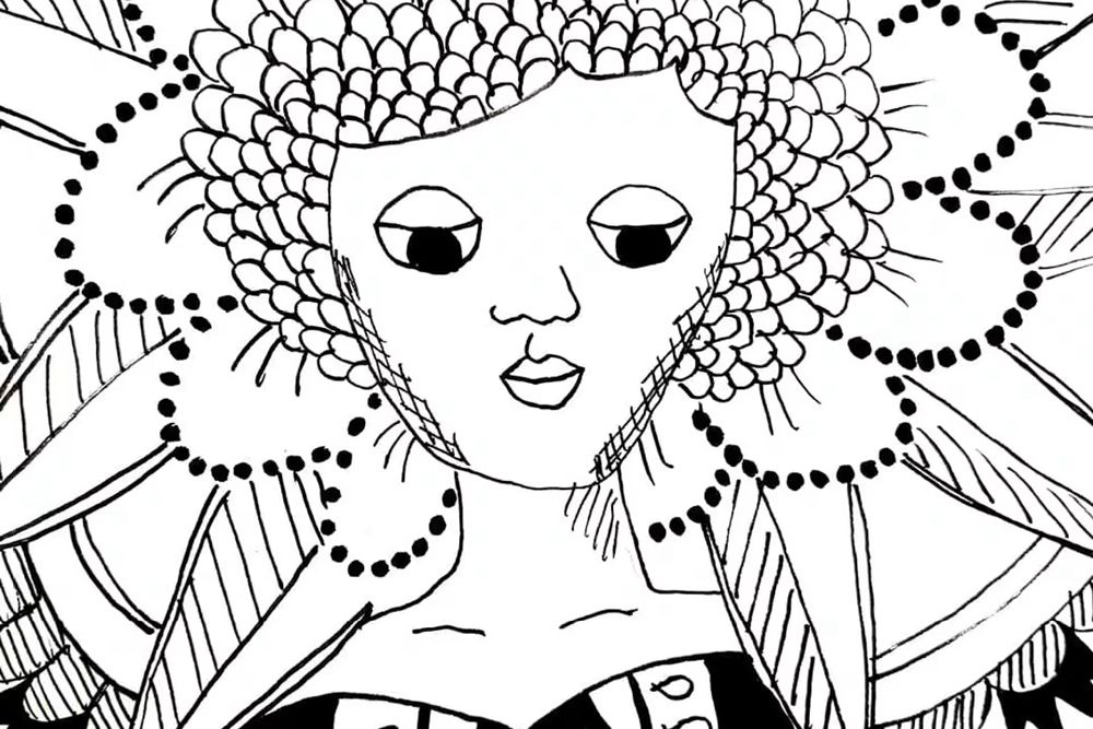 Illustration in black and white