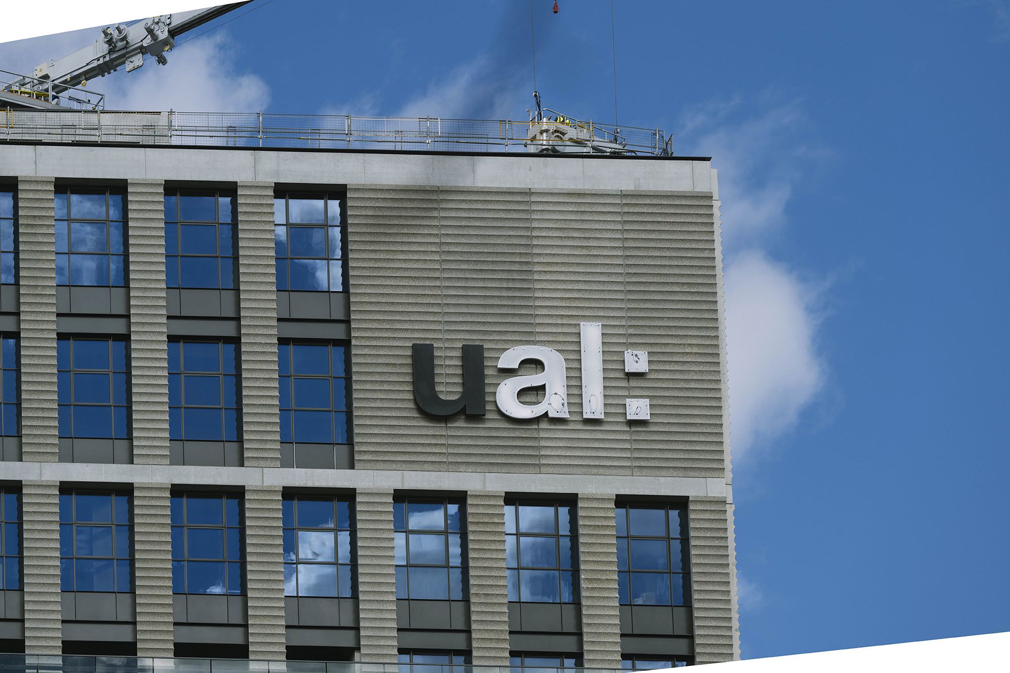 UAL sign on building