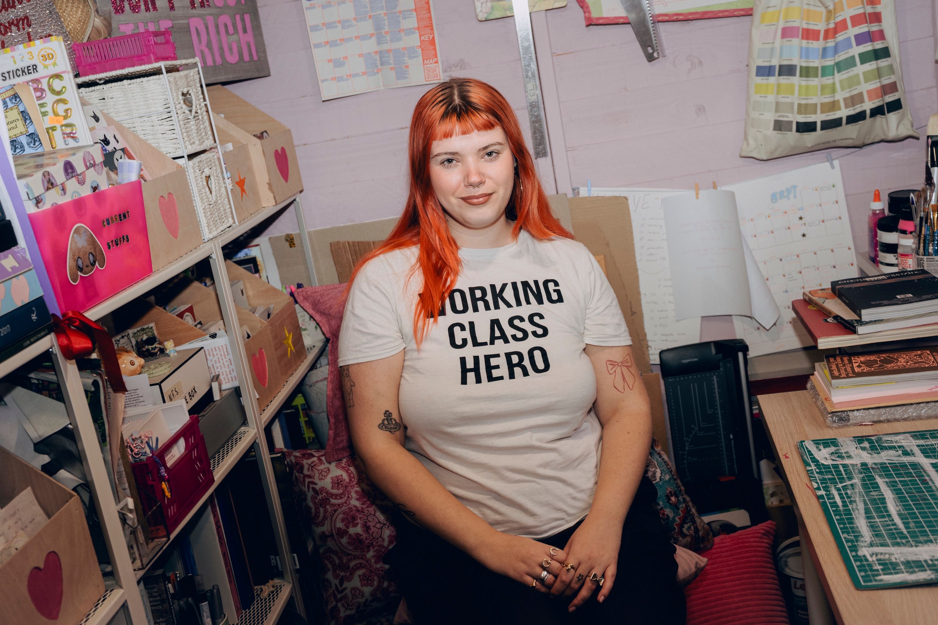 Portrait of Elleanna in her studio