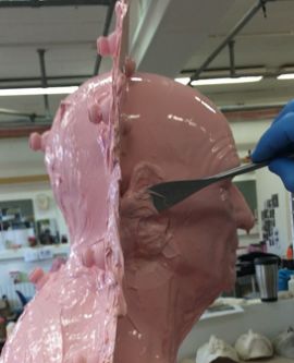 Making the mould for a prosthetic head